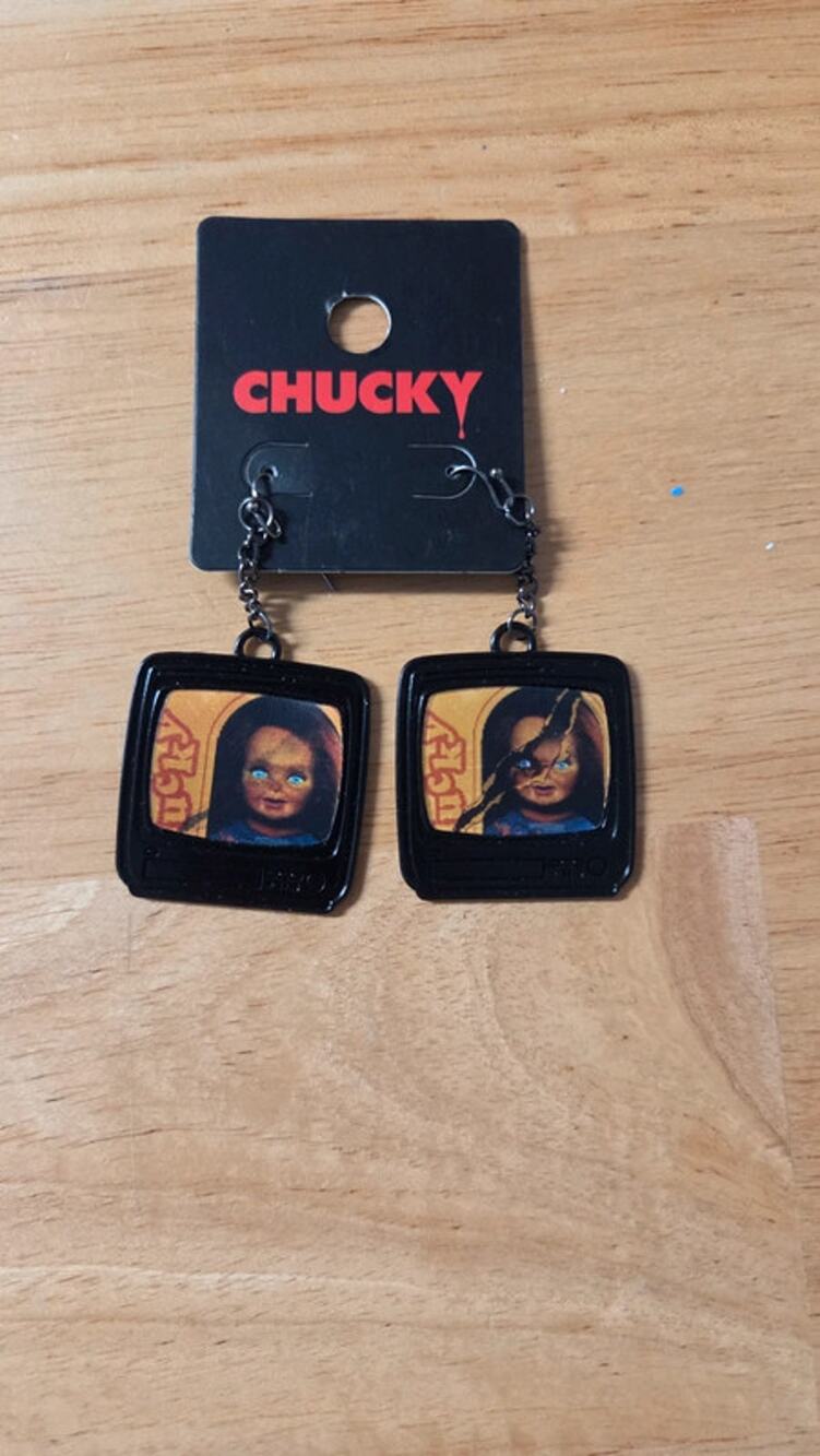 Chucky Retro TV Drop Earrings Universal Studios Official Licensed Horror Jewelry
